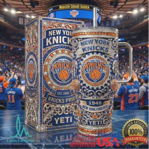New York Knicks NBA Basketball 1946 Retro Vintage 20oz Fan Gift Stainless Steel Insulated Tumbler