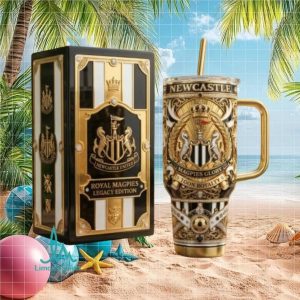 Newcastle United Royal Magpies Legacy Edition Toon Royalty Retro Gift Stainless Steel Insulated Tumbler