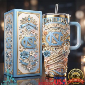 North Carolina Tar Heels Mother's Day Champion 2026 Retro 20oz Mom Stainless Steel Insulated Tumbler