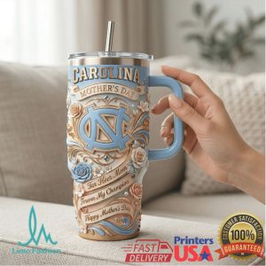 North Carolina Tar Heels Mother's Day Champion 2026 Retro 20oz Mom Stainless Steel Insulated Tumbler