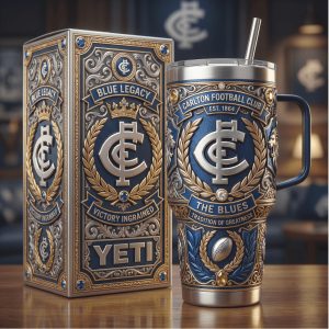 North Melbourne Kangaroos AFL Bound For Glory 2026 Vintage 20oz Fans Gift Stainless Steel Insulated Tumbler