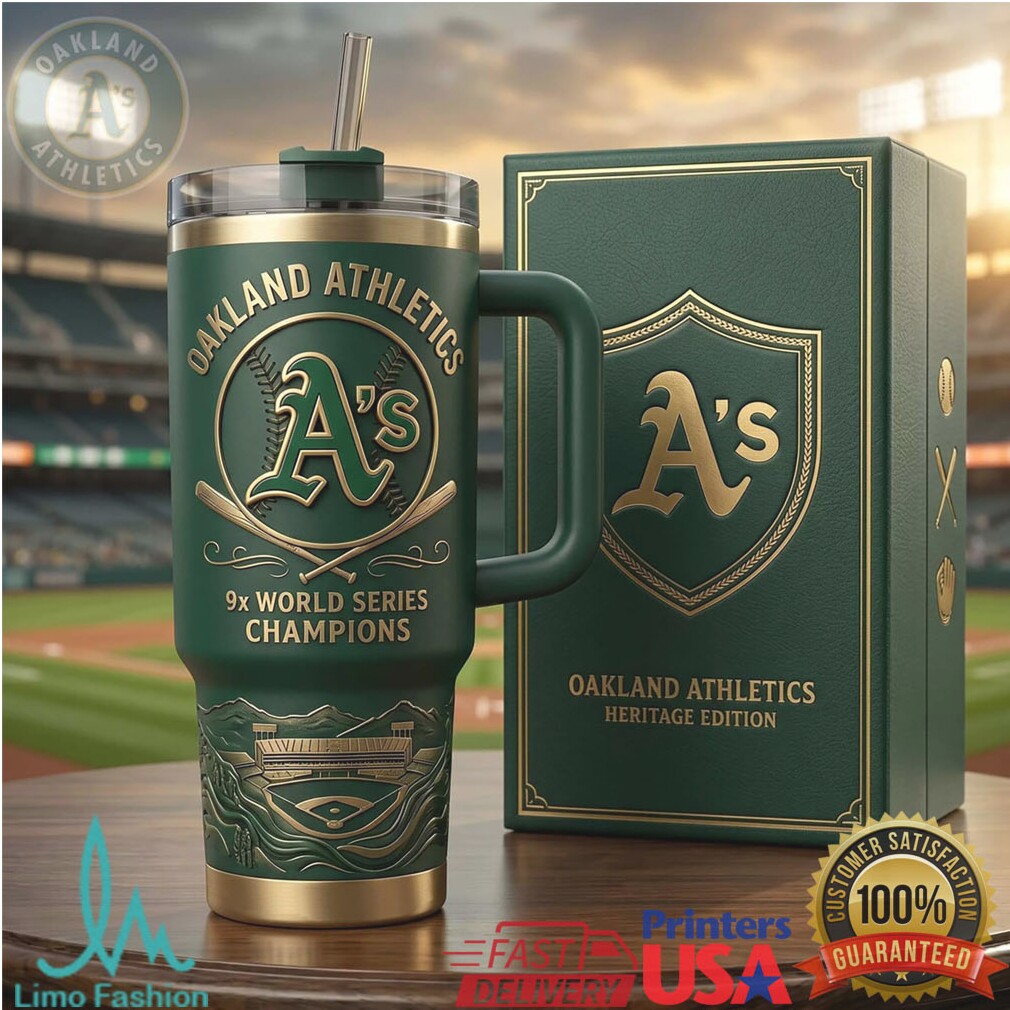 Oakland Athletics MLB 9x World Series Champions Vintage Baseball Heritage Stainless Steel Insulated Tumbler Oakland Athletics MLB 9x World Series Champions Vintage Baseball Heritage Stainless Steel Insulated Tumbler