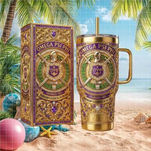 Omega Psi Phi Fraternity 1911 Founded Vintage Gold Luxury Gifts Stainless Steel Insulated Tumbler