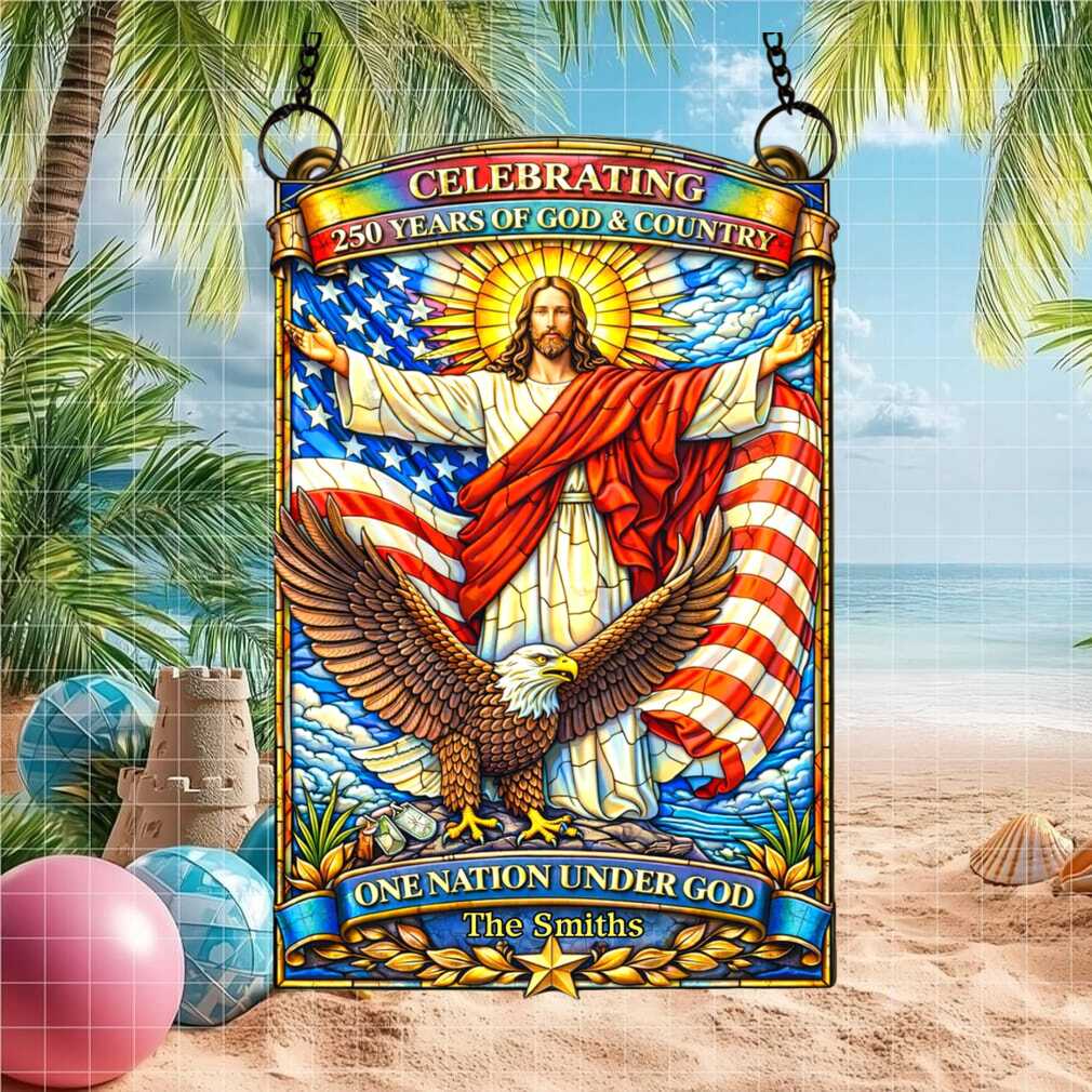 One Nation Under God 250 Years Custom Family Jesus American Ornament One Nation Under God 250 Years Custom Family Jesus American Ornament