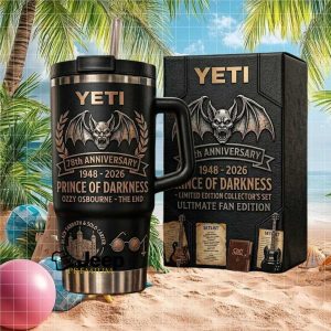 Ozzy Osbourne Prince of Darkness 78th Anniversary Ultimate Fan Collector Set Stainless Steel Insulated Tumbler