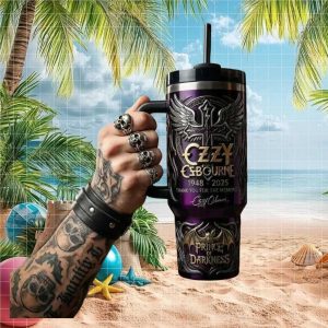 Ozzy Osbourne Prince of Darkness Farewell Tour 2025 Retro Gifts for Rock Fans Stainless Steel Insulated Tumbler
