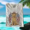 Patriotic Golden Retriever Cowboy Flag Desert Landscape T Shirt Patriotic Golden Retriever Cowboy Flag Desert Landscape T Shirt