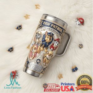 Paw Patrol No Job Is Too Big 20oz Cartoon Retro Kids Gift Stainless Steel Insulated Tumbler