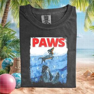Paws Movie Parody Dachshund Dog Horror Film Funny Unisex Graphic T Shirt