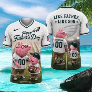 Philadelphia Eagles Custom Father’s Day Piglet Matching Family T Shirt