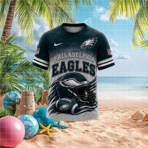 Philadelphia Eagles Helmet Football Graphic Sports 3D T Shirt
