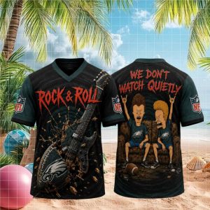 Philadelphia Eagles Rock and Roll Cartoon Fan T Shirt
