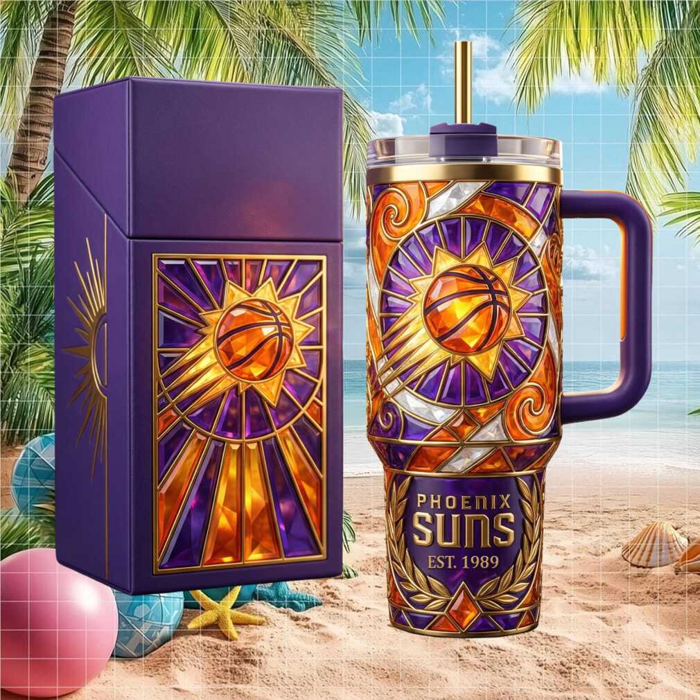 Phoenix Suns Stained Glass Est 1989 Edition 2026 Retro Fans Stainless Steel Insulated Tumbler Phoenix Suns Stained Glass Est 1989 Edition 2026 Retro Fans Stainless Steel Insulated Tumbler
