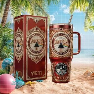 Pink Floyd Dark Side Of The Moon Artemis II Lunar Mission Stainless Steel Insulated Tumbler