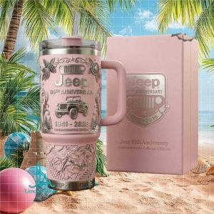 Pink Jeep 85th Anniversary 1941 2026 Commemorative Edition Gift for Women Fans Stainless Steel Insulated Tumbler