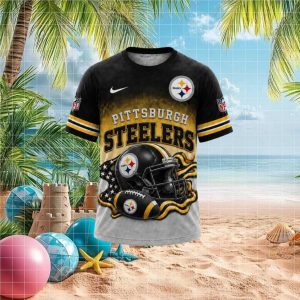 Pittsburgh ST Shirtlers American Flag Helmet Graphic Football T Shirt