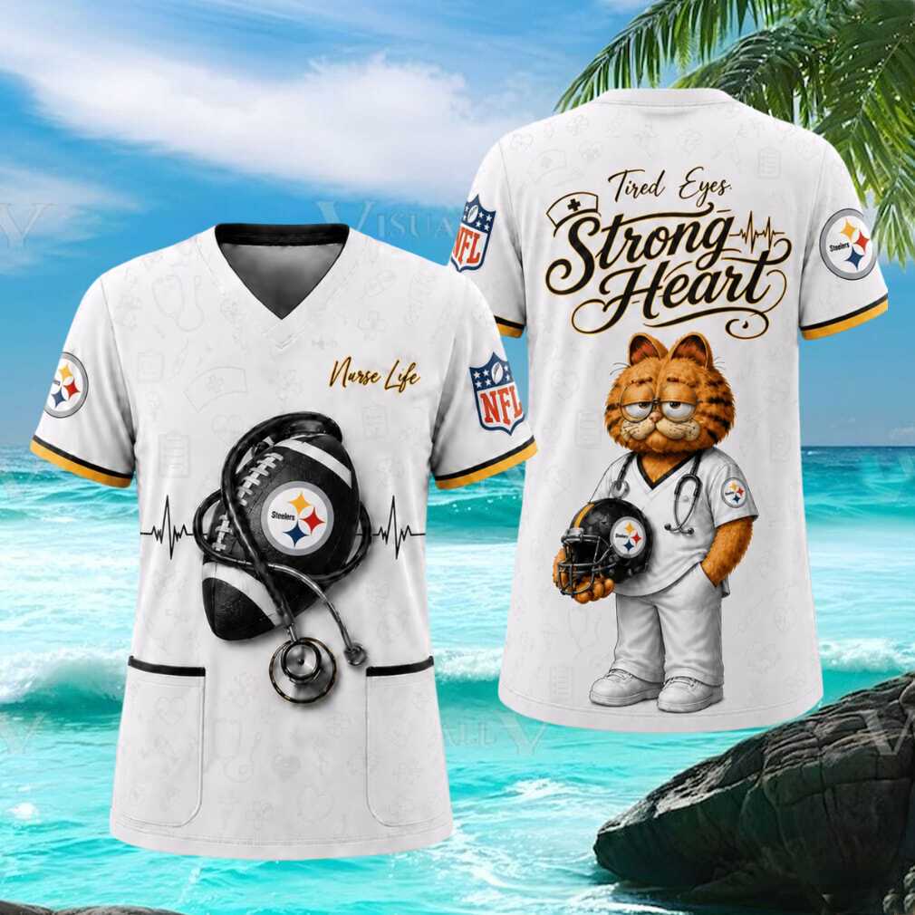 Pittsburgh ST Shirtlers NFL Nurse Life Garfield Tired Eyes Strong Heart T Shirt Pittsburgh ST Shirtlers NFL Nurse Life Garfield Tired Eyes Strong Heart T Shirt
