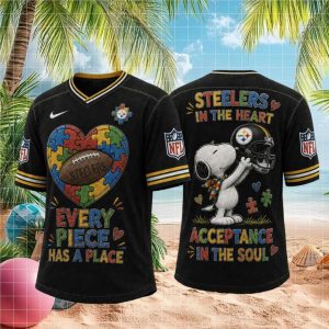 Pittsburgh ST Shirtlers Snoopy Autism Awareness Soul Acceptance T Shirt