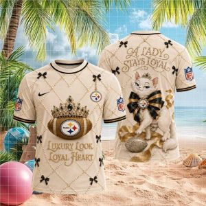 Pittsburgh ST shirtlers Cat Pearl Bow Lady Stays Loyal Shirt