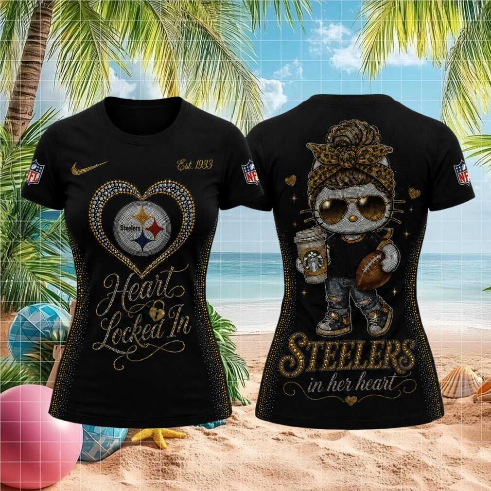 Pittsburgh ST shirtlers Heart Locked In Rhinestone Style Fan T Shirt Pittsburgh ST shirtlers Heart Locked In Rhinestone Style Fan T Shirt