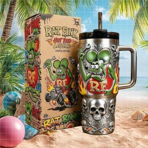Rat Fink Hot Rod Legend Ed Roth Vintage 20oz Style Kustom Kulture Stainless Steel Insulated Tumbler
