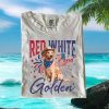 Red White And Golden Retriever Dog Patriotic Fireworks T Shirt Red White And Golden Retriever Dog Patriotic Fireworks T Shirt