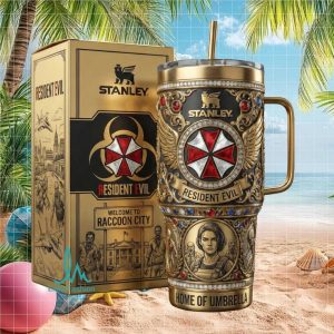 Resident Evil Raccoon City Umbrella Corp Jill Valentine 40oz Stainless Steel Insulated Tumbler