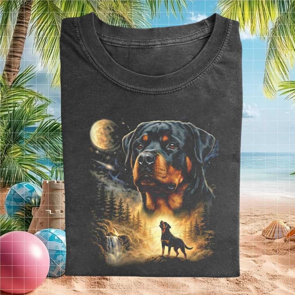 Rottweiler Three Wolf Moon Style Wilderness Forest T Shirt Rottweiler Three Wolf Moon Style Wilderness Forest T Shirt