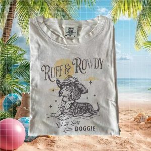 Ruff and Rowdy Cowboy Dachshund Western Dog Graphic T Shirt