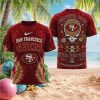San Francisco 49ers Football Helmet Gold Maroon 3D Graphic T Shirt San Francisco 49ers Football Helmet Gold Maroon 3D Graphic T Shirt