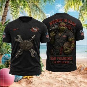 San Francisco 49ers Mechanic Ninja Turtle T Shirt Bay Area Football Graphic T Shirt