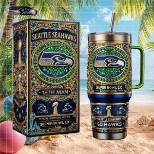 Seattle Seahawks Super Bowl LX Official Champions Limited Edition Stainless Steel Insulated Tumbler