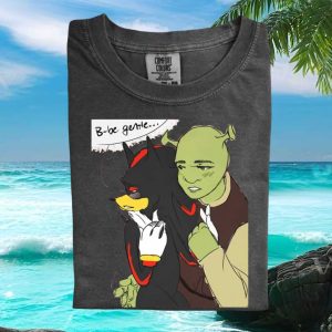 Shrek And Shadow The Hedgehog Meme Funny Crossover T Shirt