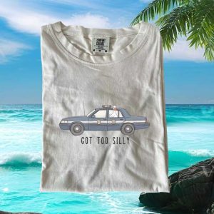 Silly Goose Police Car Funny Duck Driver Meme T Shirt