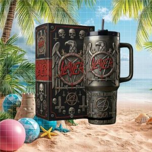 Slayer Reign In Blood South of Heaven Metal Band Retro Stainless Steel Insulated Tumbler
