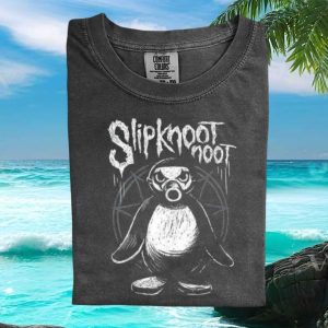 Slipknot Noot Penguin Parody Heavy Metal Music Meme Graphic T Shirt