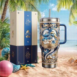 Smurfs Magic Is Everywhere Retro 20oz Style Cartoon Fans Kids Gift Stainless Steel Insulated Tumbler