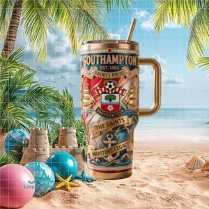 Southampton FC The Saints Maritime Legacy Est 1885 Retro Fan Gift Stainless Steel Insulated Tumbler
