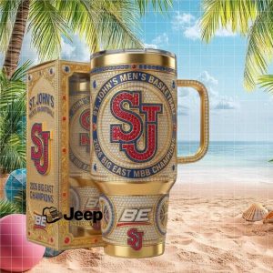 St. John's Men's Basketball 2026 Big East MBB Champions Gold Edition Stainless Steel Insulated Tumbler