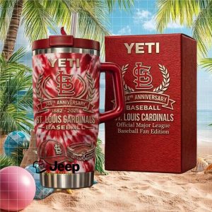 St. Louis Cardinals Baseball 144th Anniversary 1882 2026 Vintage Red Tie Dye 40oz Stainless Steel Insulated Tumbler