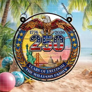 Stained Style 250 Years of Freedom Ornament
