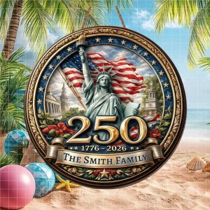 Statue of Liberty 250th Anniversary Personalized Family Ornament America 1776 2026