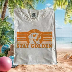 Stay Golden Vintage Golden Retriever Sunglasses T Shirt