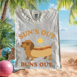 Sun's Out Buns Out Hot Dog Dachshund Summer Graphic Comfort Colors T Shirt