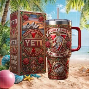 Sydney Swans AFL Premiers Est 1874 Legacy Retro 20oz Fans Gift Stainless Steel Insulated Tumbler