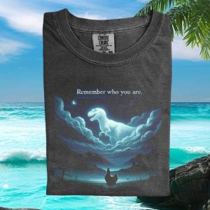 T Rex Remember Who You Are Galaxy Cloud Vintage T Shirt