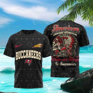 Tampa Bay Buccaneers Indian Motorcycle Classic Vintage T Shirt