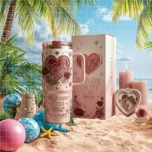 Taylor Swift Lover Valentines Romantic Style Retro 20oz Gift for Her Stainless Steel Insulated Tumbler