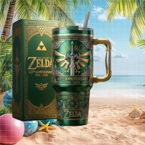 The Legend of Zelda 40th Anniversary 1986 2026 Master Sword Graphic Tumbler