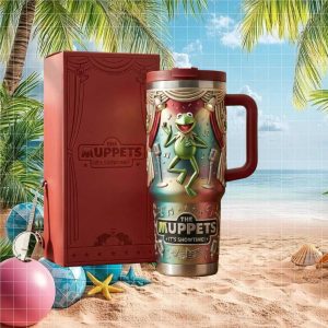 The Muppets Kermit The Frog It's Showtime Retro Music Gifts Stainless Steel Insulated Tumbler
